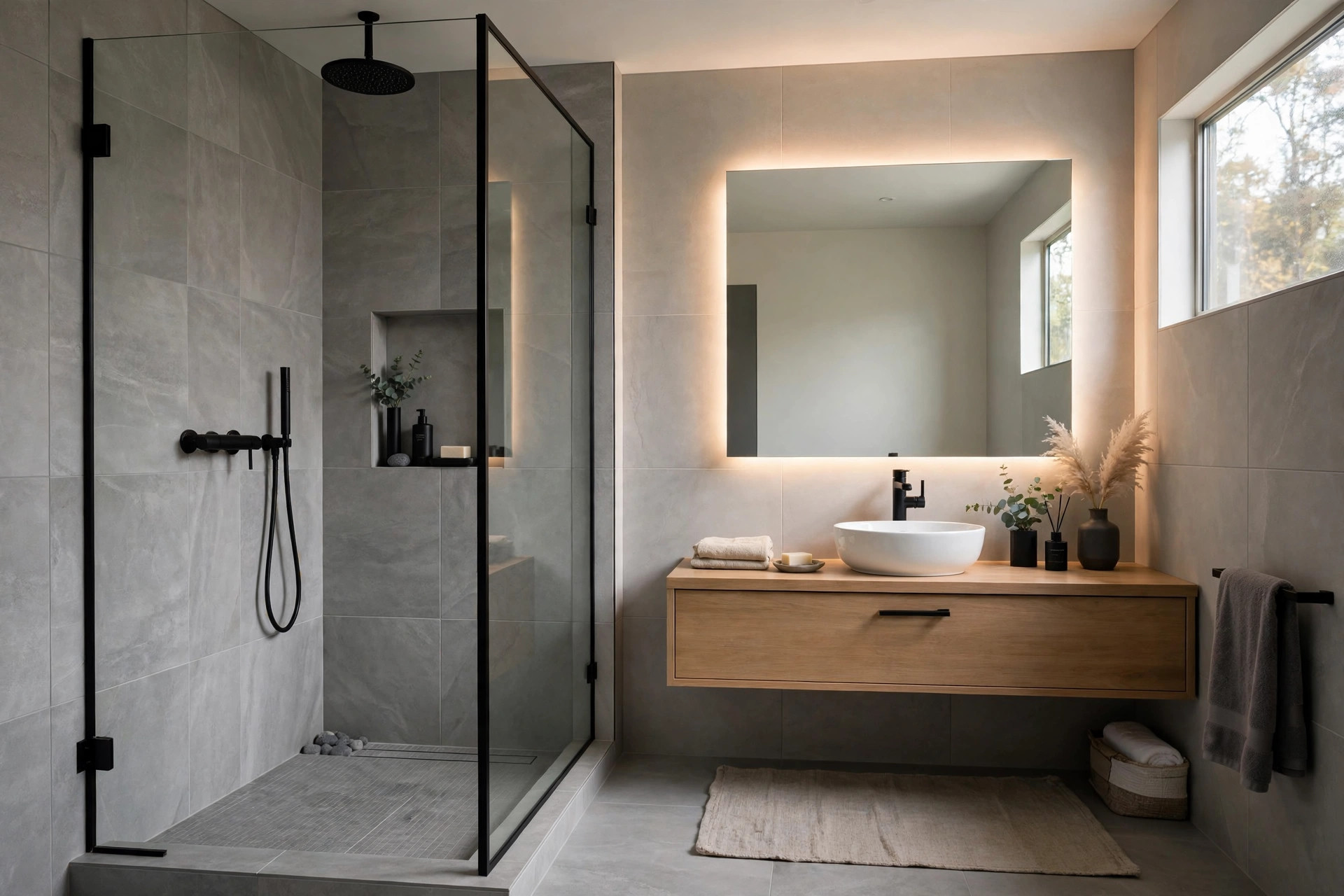 Modern renovated bathroom